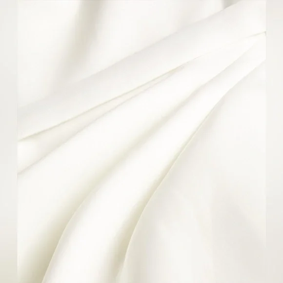 Jovani Women's White One Shoulder Side Pleat Fit Bodice Gown Dress Size 2 - Picture 7 of 8